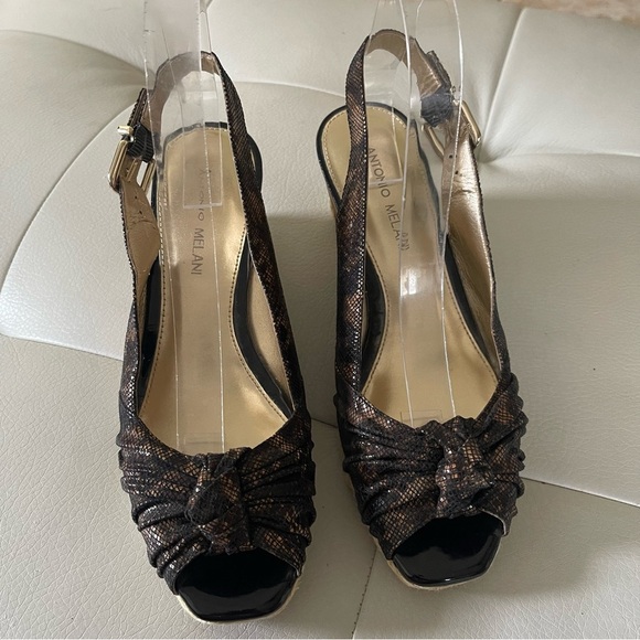 Antonio Melani Animal Print Slingback Sandals size 9 - Picture 1 of 14